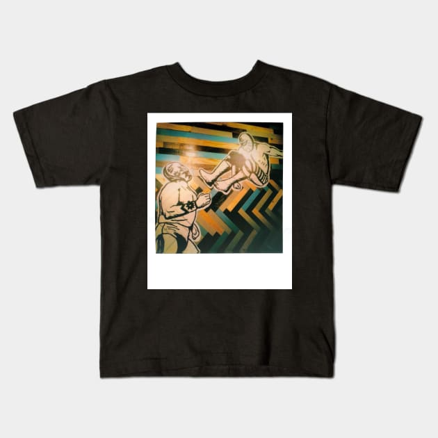 Lucha Libre Polaroid Kids T-Shirt by michaelporter98